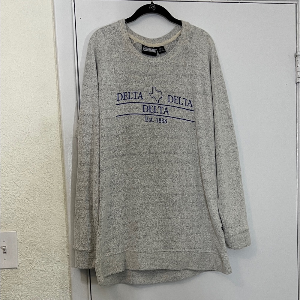 Tri Delta Gray Crewneck Sweatshirt